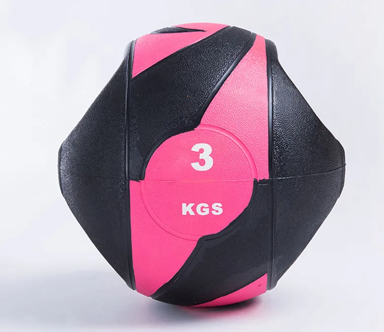 Fekete és rózsaszín gumi egymarkolatú gyógylabda