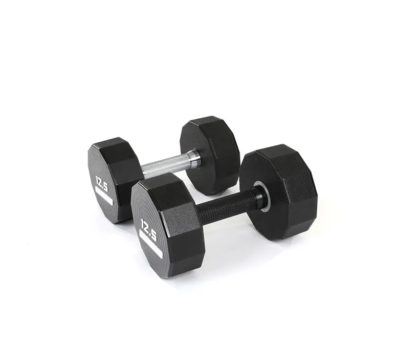 Súlyemelő kemény krómozott fogantyúk 12 oldalú uretán súlyzók