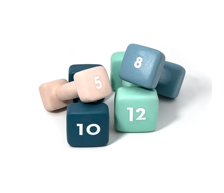 Nagyker női színes neoprén öntöttvas szögletes súlyzók