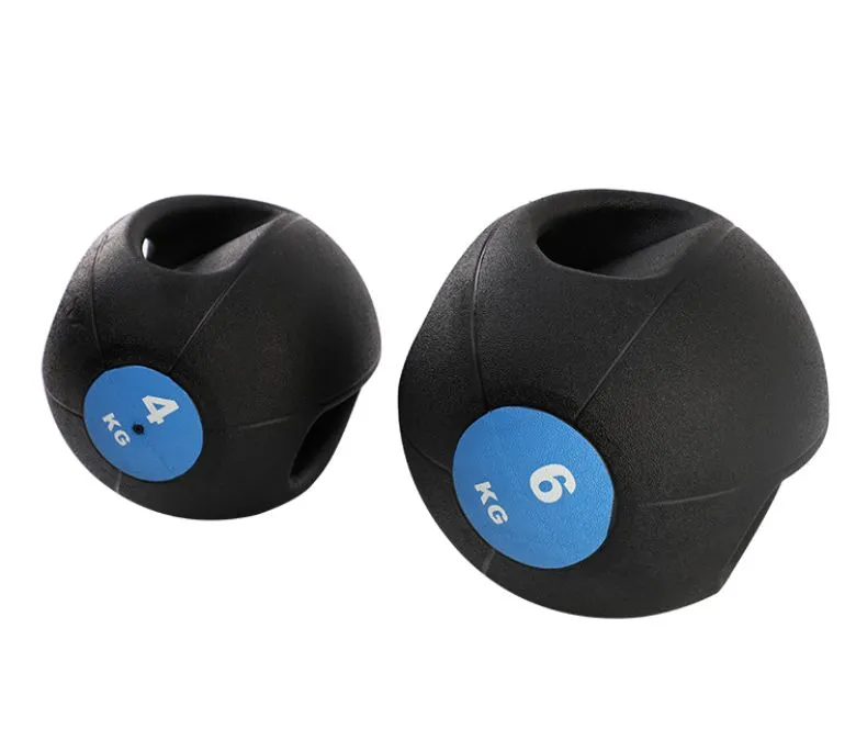 Erős gumi medicinlabda kettős markolattal