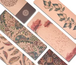 Botanikai nyomtatott nat&uacute;r parafa gumi j&oacute;gaszőnyeg