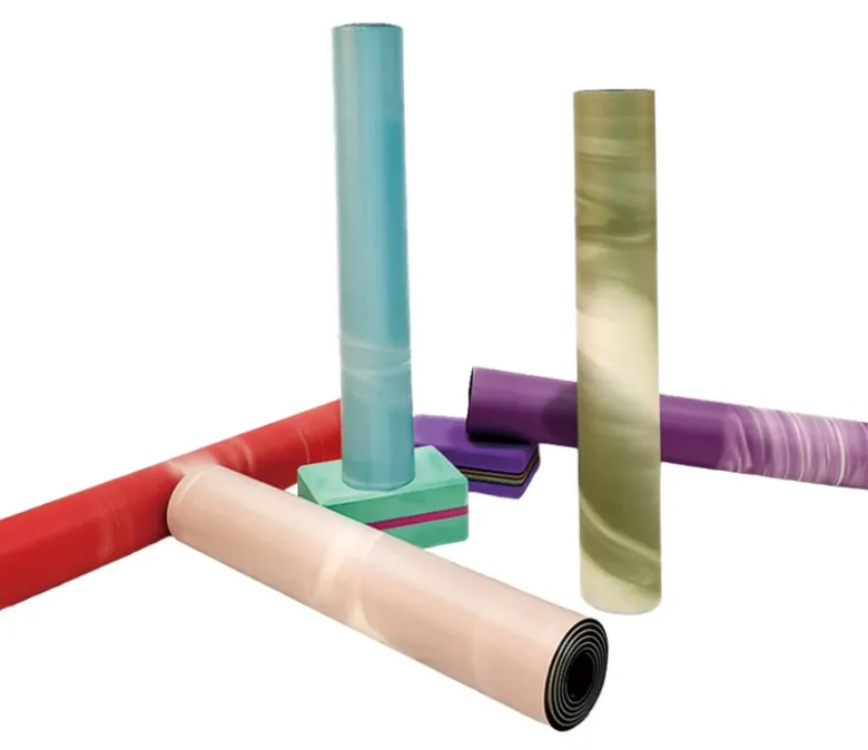 Kontrasztos színű PU természetes gumi jógaszőnyeg