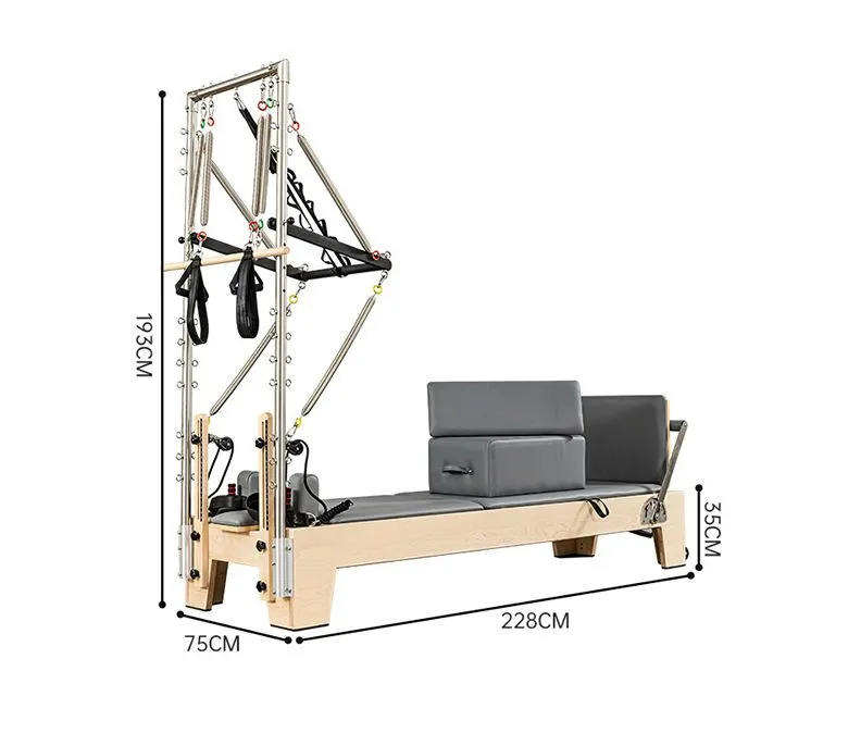 Studio Pilates Maple Reformer féltrapézzel