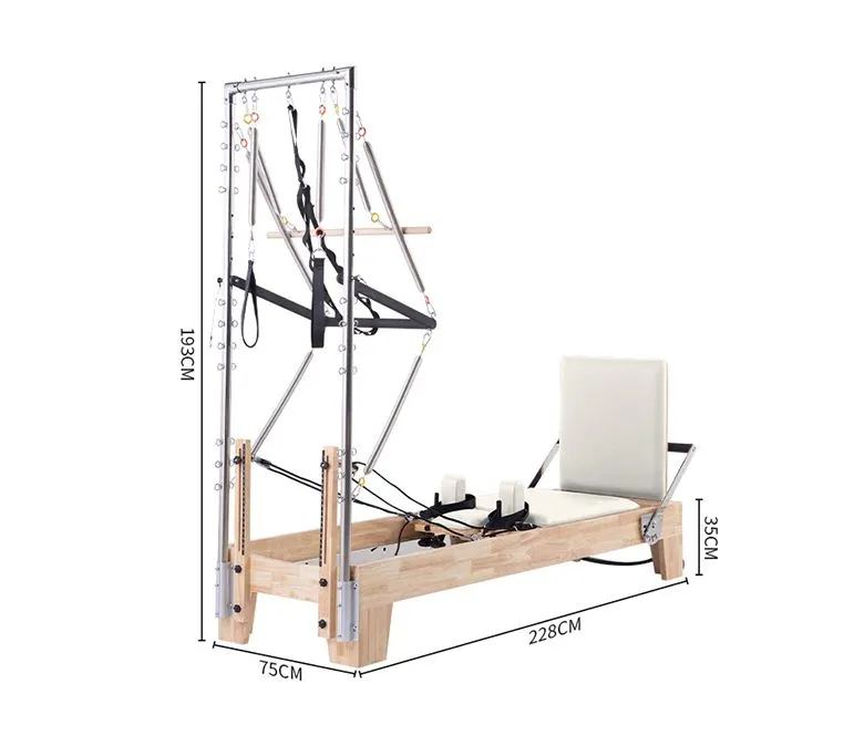 Studio Pilates Maple Reformer féltrapézzel