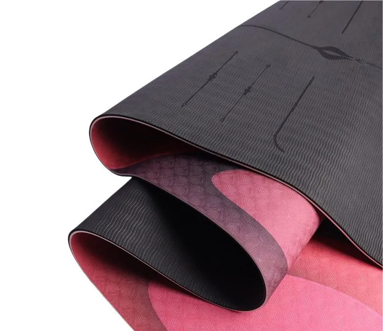 Kétoldalas lézernyomtatott jógaszőnyeg, 6 mm