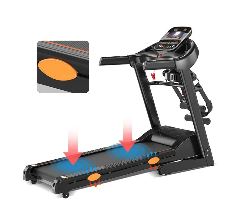 Beltéri edzőtermi futógép Többfunkciós összecsukható elektromos futópad
