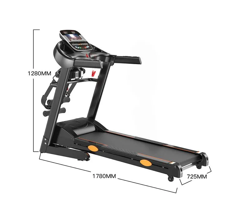 Beltéri edzőtermi futógép Többfunkciós összecsukható elektromos futópad