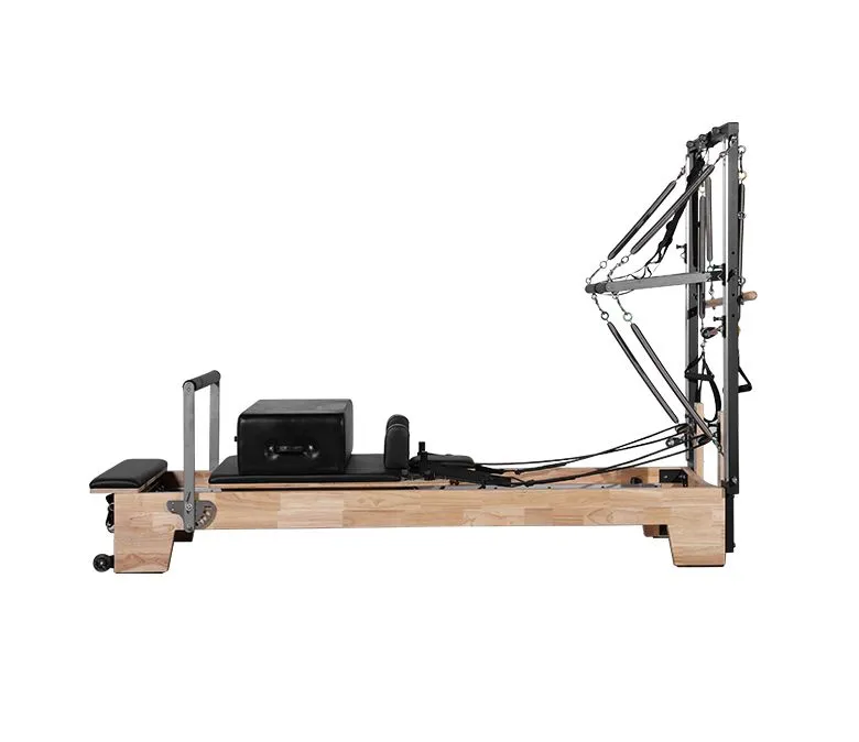 Deluxe tölgyfa pilates reformer féltrapézzel