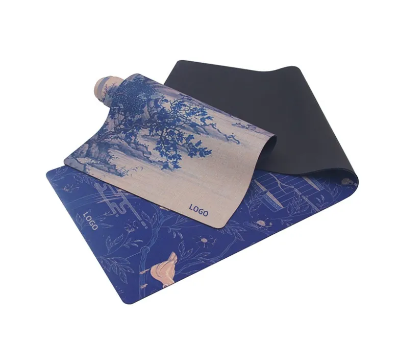 Természetes gumi+vászon jóga edzőszőnyeg