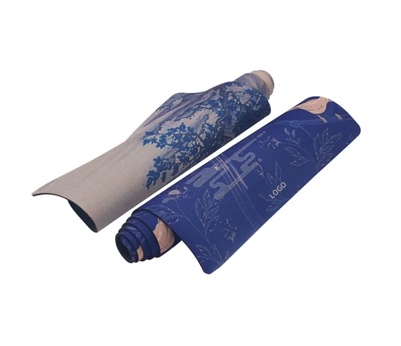 Természetes gumi+vászon jóga edzőszőnyeg