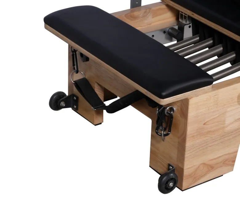 Deluxe tölgyfa pilates reformer féltrapézzel