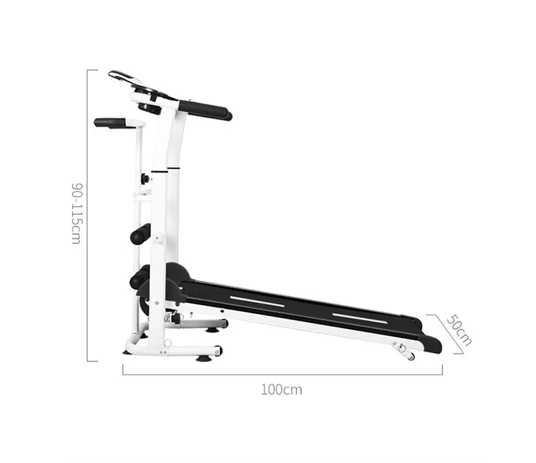 Háztartási összecsukható futógép, többfunkciós fitnesz futópad