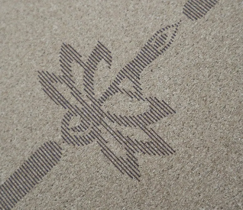 Stúdió minőségű parafa gumi jógaszőnyeg igazítási vonalakkal