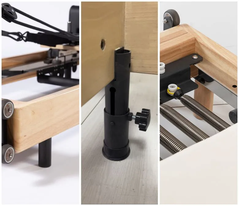 Ízületmentes tölgy összecsukható Pilates Reformer