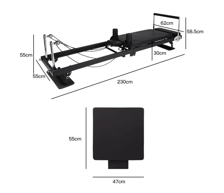 Hordozható Reformer Összecsukható Reformer Pilates gép otthoni használatra
