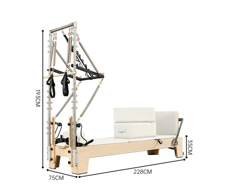 Studio Pilates Maple Reformer féltrapézzel