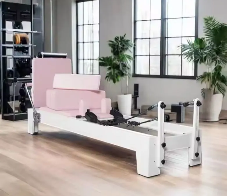 Fehérre festett tölgy rózsaszín pilates felszerelés