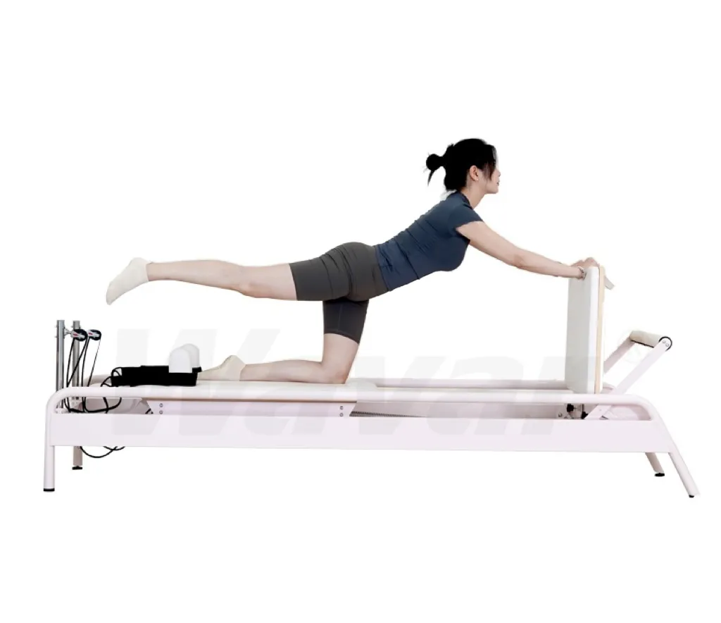 Új Pink Steel Pilates Reformer beépített lábszárral