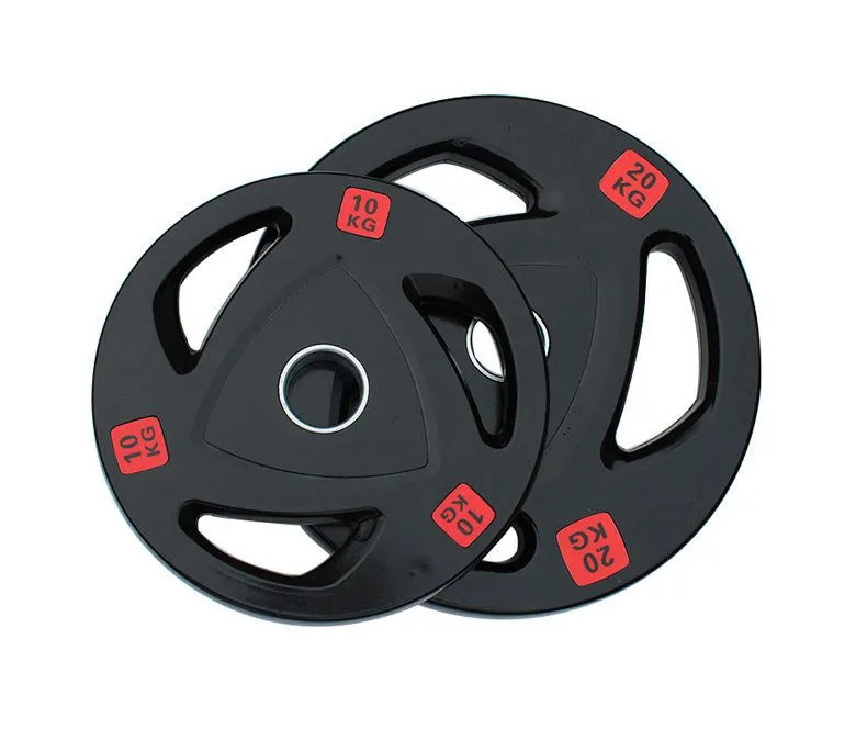 Lekerekített súlyzó tányér 3 markolatlyukkal